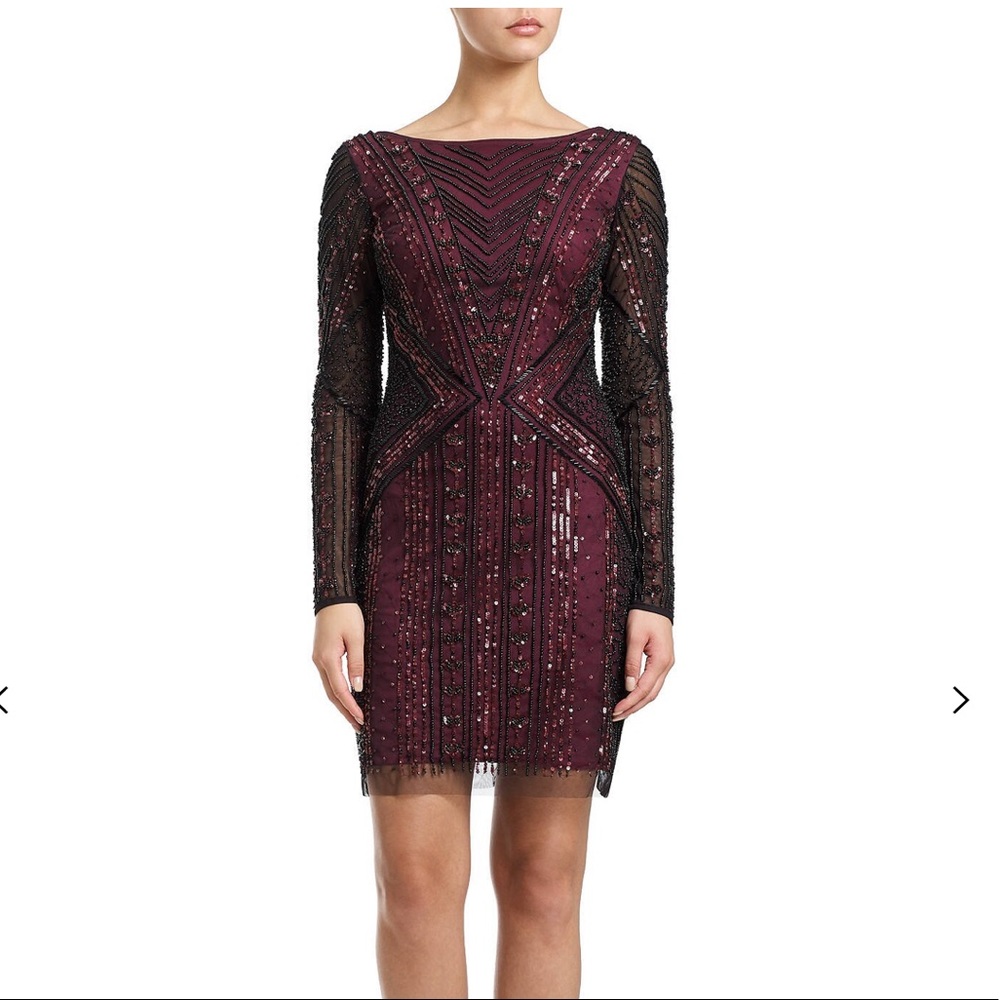 Black and wine beaded dress - Picture 2 of 2